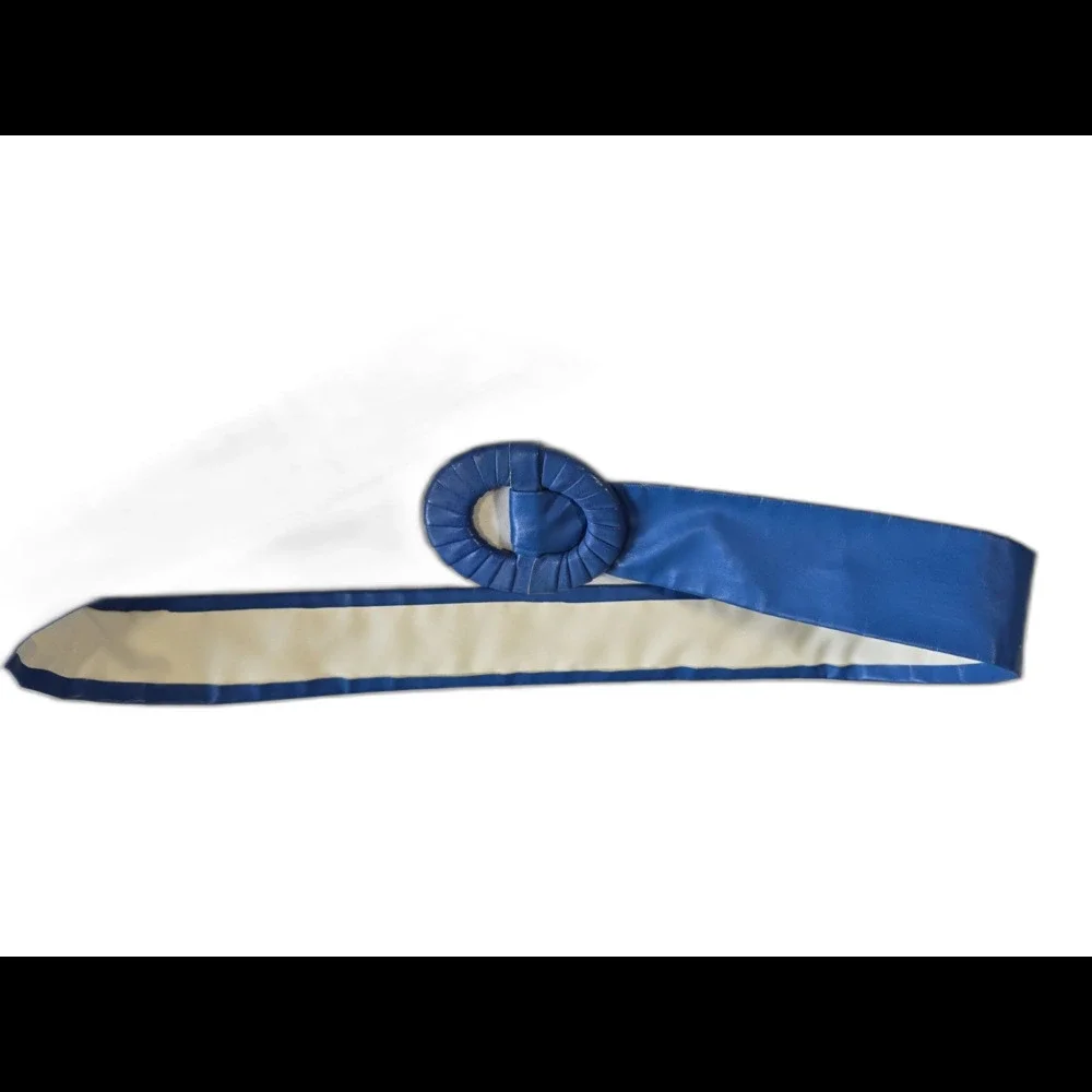 Vintage Blue Leather Waist Belt